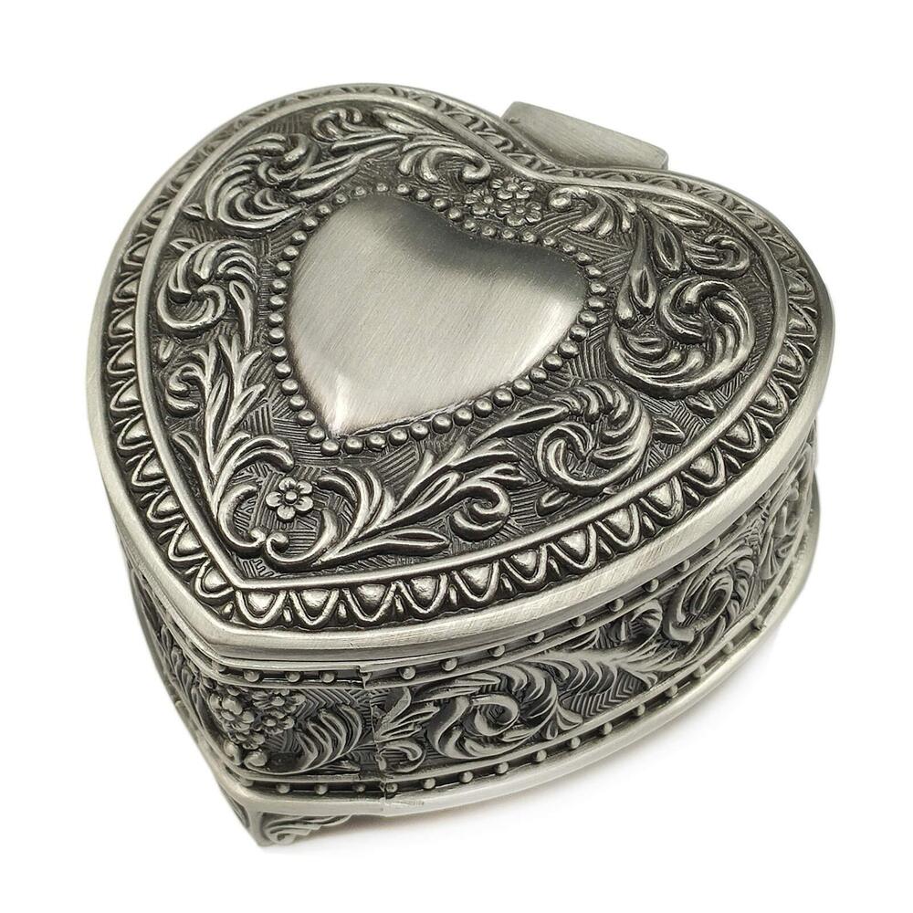 8016 Emboss Alloy Metal Music Box Wind Up and Golden Movement Music Box